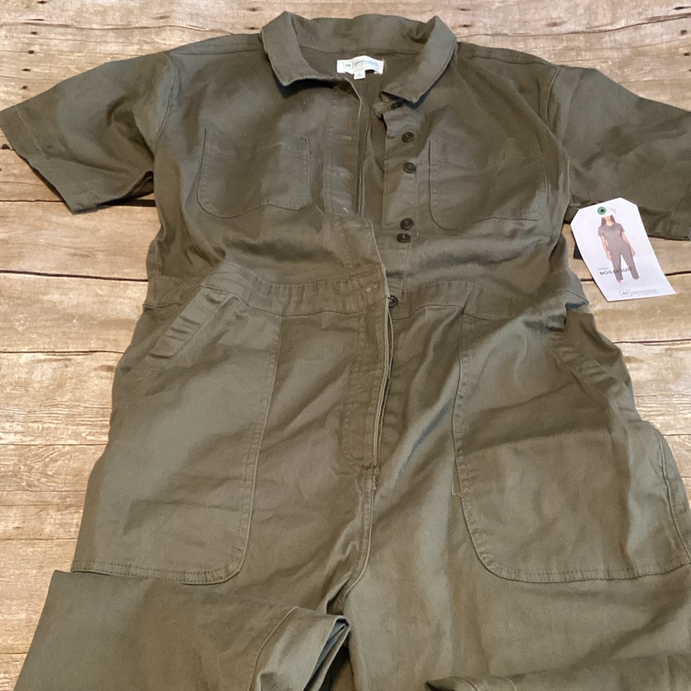 Celebrity Pink Olive Utility Short-Sleeve Jumpsuit